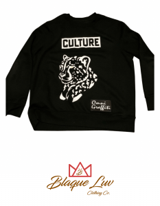 Pick up our brand new 100% cotton relaxed fit Omni Graffiti Fall/Winter collection entitled “CULTURE”. This limited collection embodies the BLAQUE LUV CLOTHING COMPANY Brand through our exclusive fashion collections shared around the world. What does CULTURE mean to you?